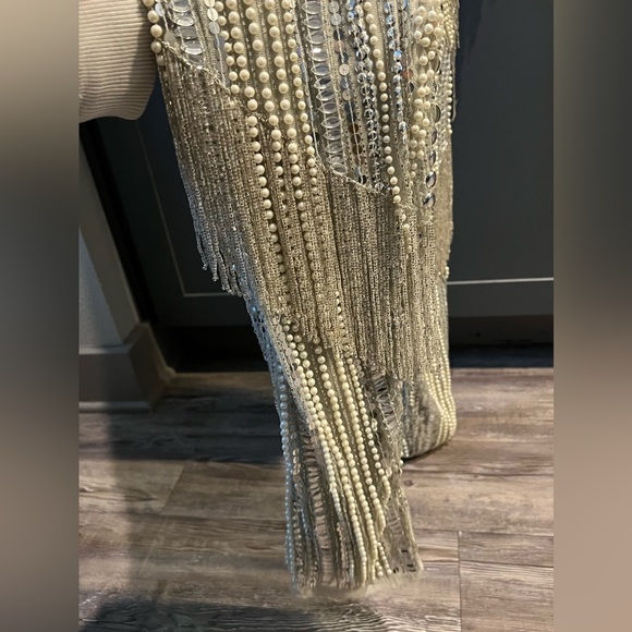 NWT - ASOS EDITION SEQUIN AND PEARL JUMPSUIT WITH FRINGING - Women’s size: 12 - Picture 9 of 16